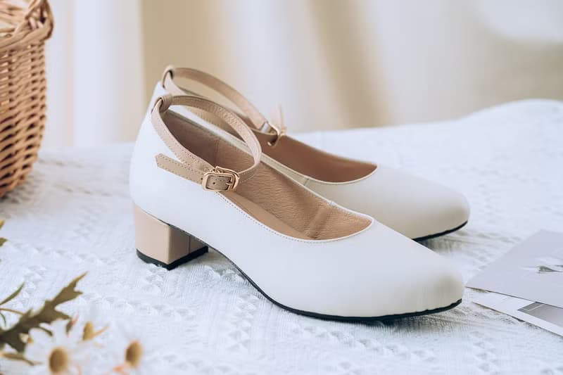 新品主打星【艾菲爾】 兩穿撞色繫帶瑪莉珍鞋_奶油 | 手工訂製