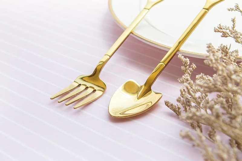 時尚閃金包裝 金鏟子單支入 甜品金湯匙 緊產子 婚禮小物