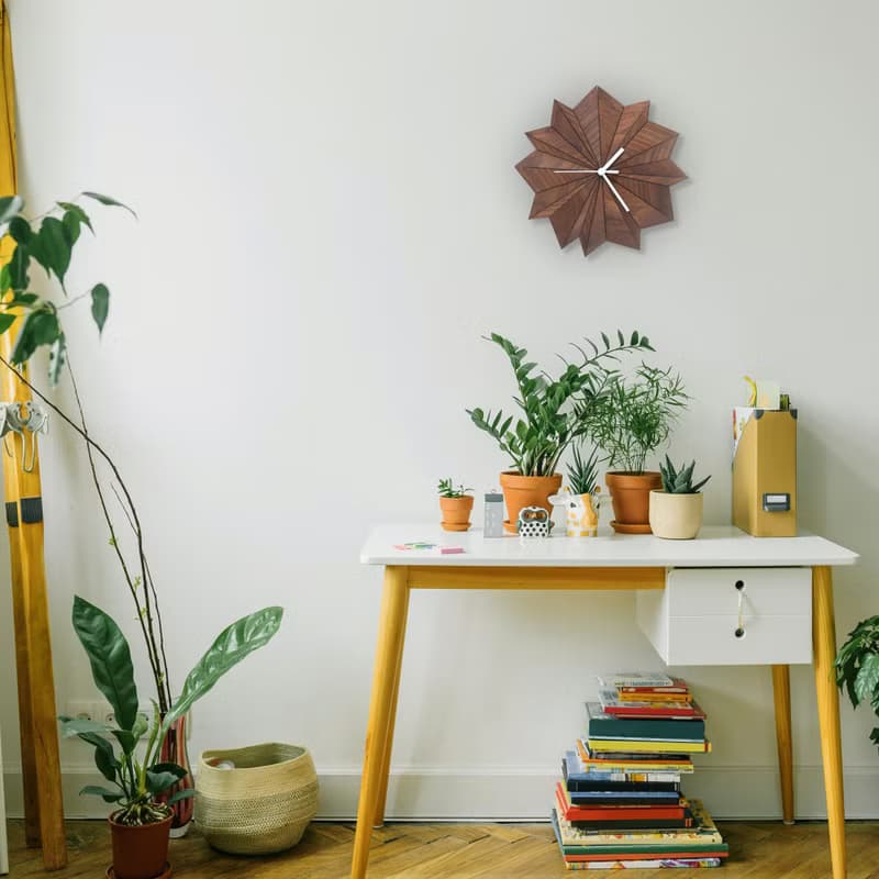 精美的有機掛鐘採用美國胡桃木貼面 - Origami胡桃木