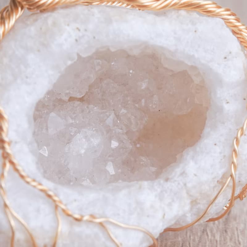 聚寶盆水晶樹 小尺寸 // 黃水晶 白晶洞 // 招財 豐盛 // 贈底座