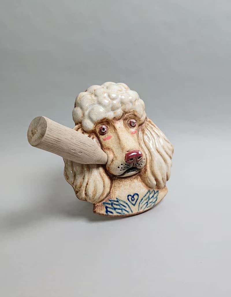 貴賓犬擴香器03(手工陶製品)