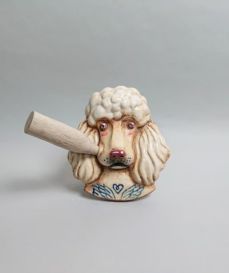 貴賓犬擴香器03(手工陶製品)