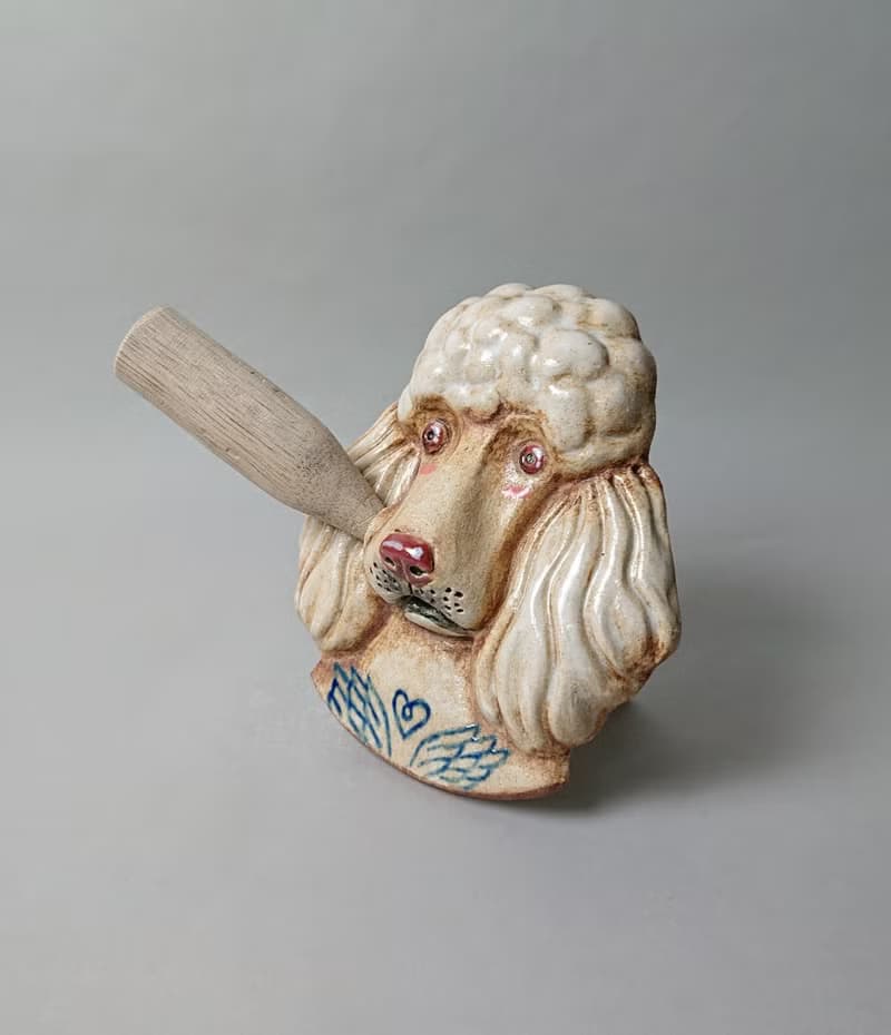 貴賓犬擴香器03(手工陶製品)