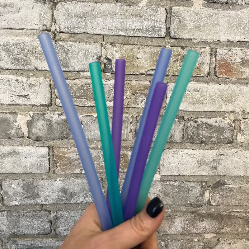 20cm 6入矽膠環保吸管組【2款】-美國GoSili
