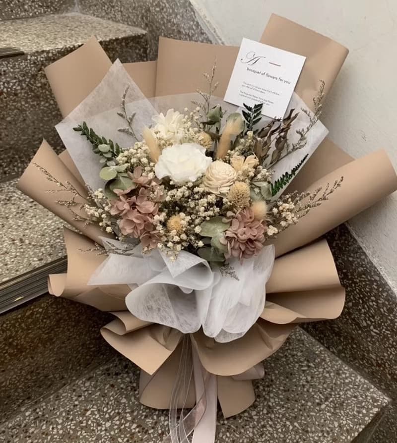 【現做永生玫瑰花束】畢業花束　母親節花束　生日送禮花束