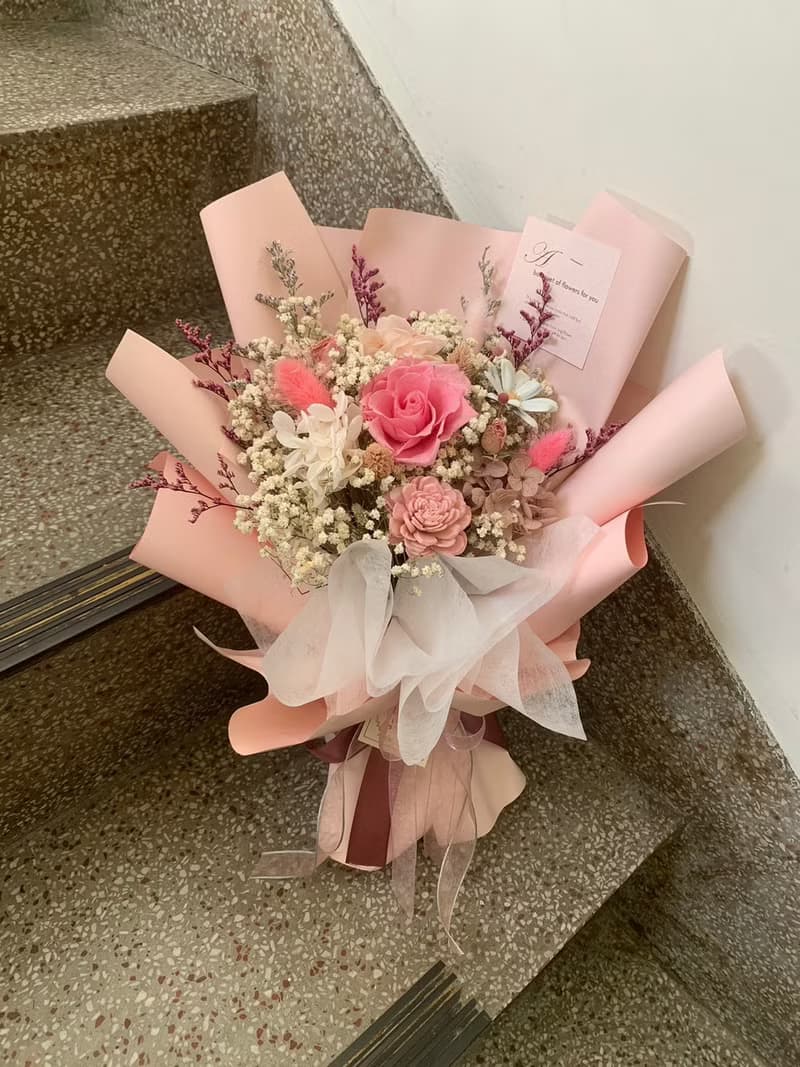 【現做永生玫瑰花束】畢業花束　母親節花束　生日送禮花束