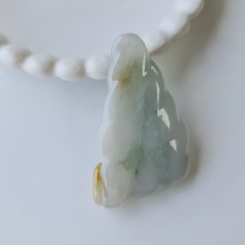 冰膠晴水帶黃翡一路有你 |天然緬甸玉A貨翡翠