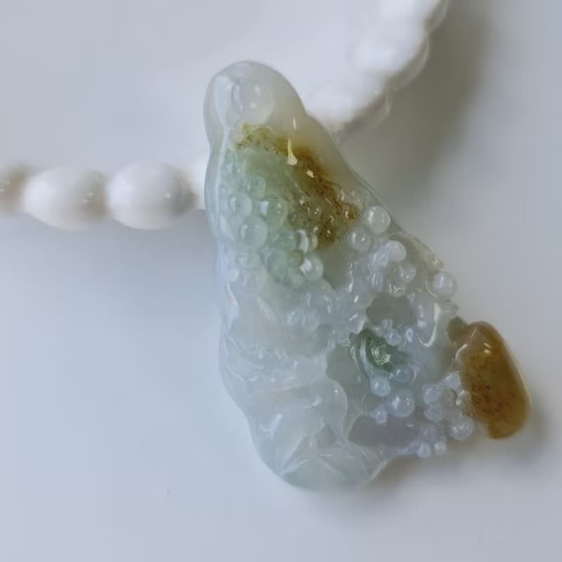 冰膠晴水帶黃翡一路有你 |天然緬甸玉A貨翡翠