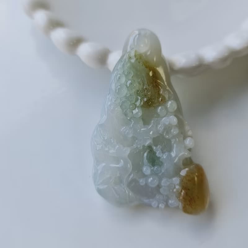 冰膠晴水帶黃翡一路有你 |天然緬甸玉A貨翡翠