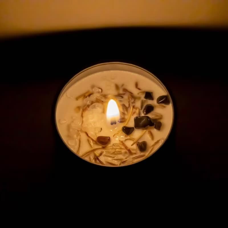 天然大豆蠟燭 淨化磁場香氛魔法蠟燭 鐵盒款 單顆蠟燭