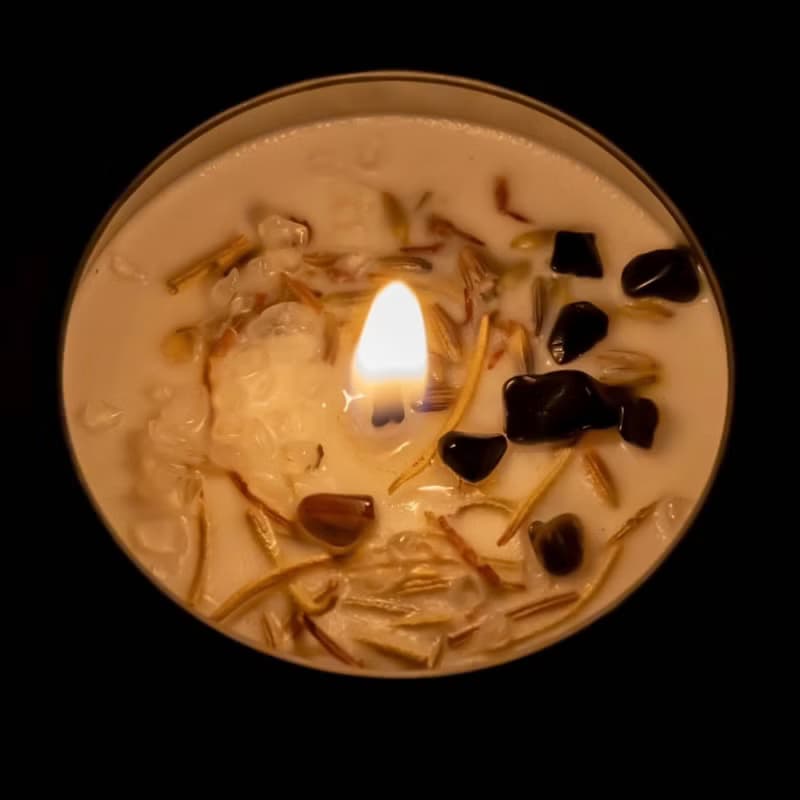 天然大豆蠟燭 淨化磁場香氛魔法蠟燭 鐵盒款 單顆蠟燭