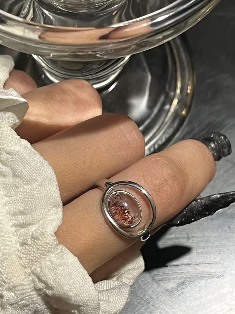 nuwn jewelry金草莓 超七 彼岸花 戒指 戒子 s925 純銀 戒指 寶石