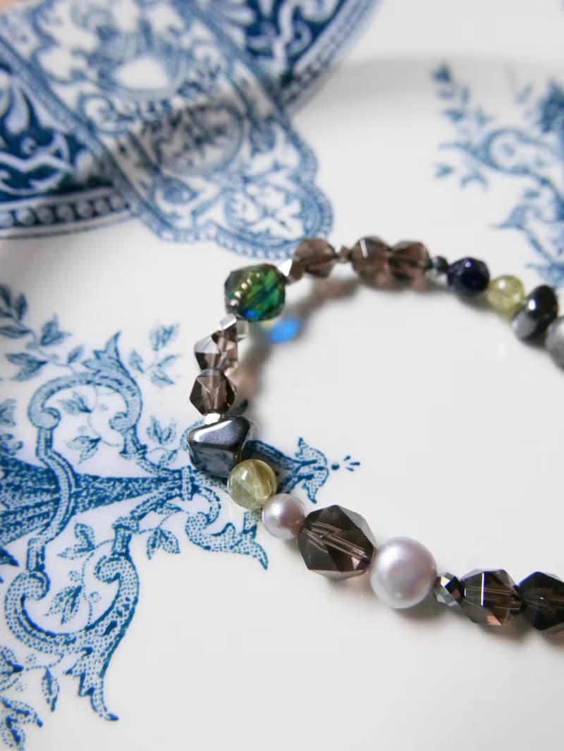 水晶手鍊/茶晶/沙佛萊石榴石