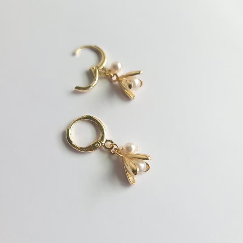 14K/耳飾-含苞待放