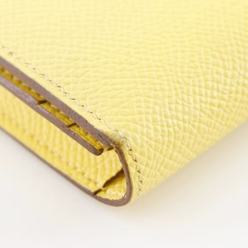 【日本直送】エルメス HERMES ベアンスフレ 長財布 ヴォーエプソン 黄 R レディース【中古】