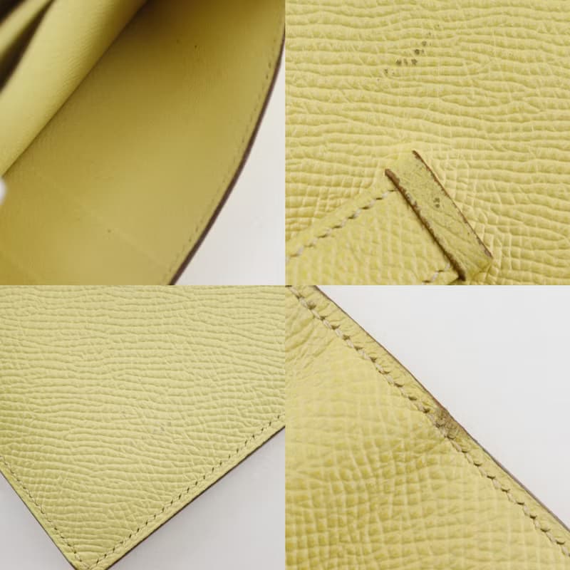 【日本直送】エルメス HERMES ベアンスフレ 長財布 ヴォーエプソン 黄 R レディース【中古】