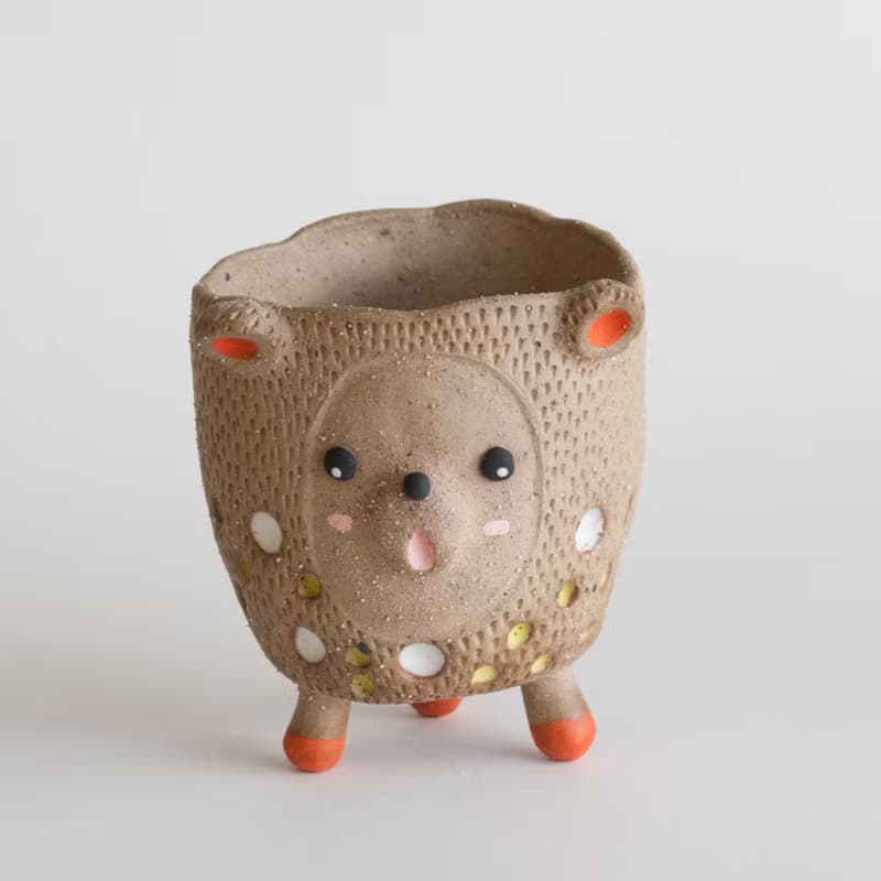 Bear plant pot
