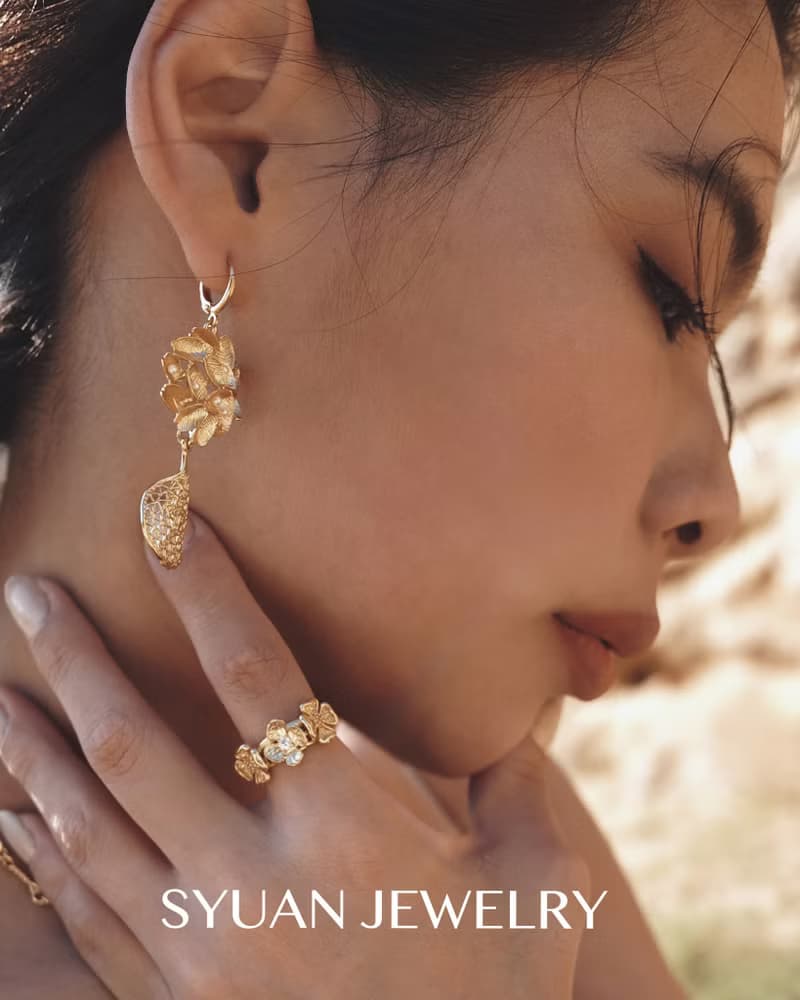 Precious珍貴- 疊葉織影珍珠垂墜式耳環生日 情人節禮物