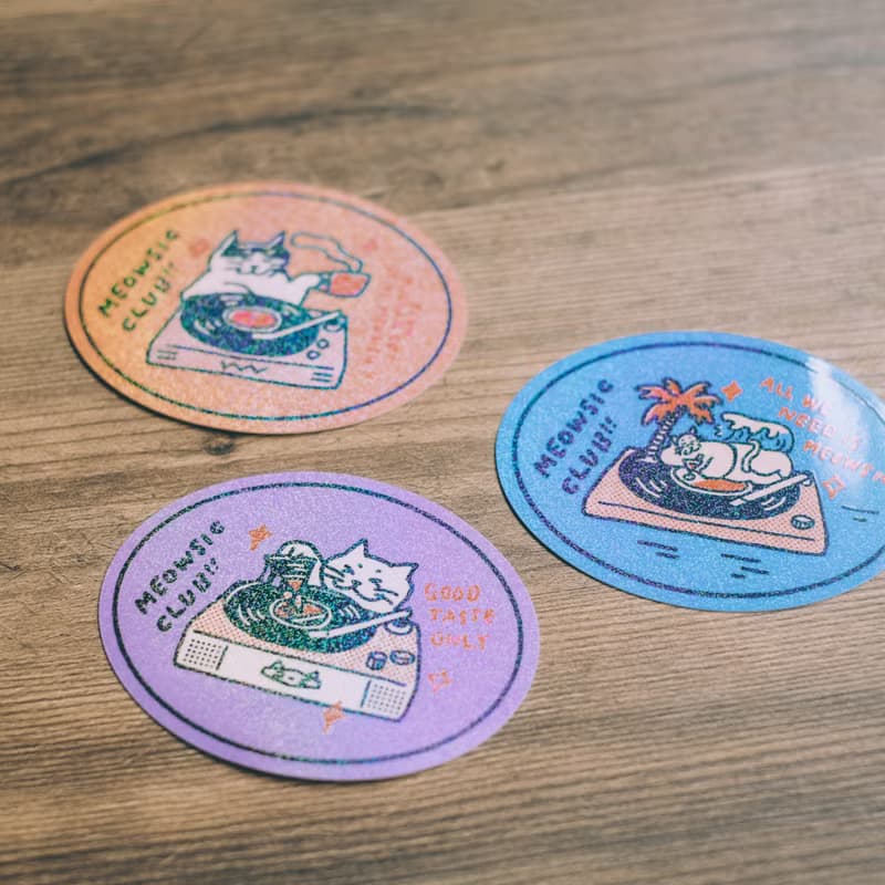 MEOWSIC CLUB 炫炫大貼紙 3入組