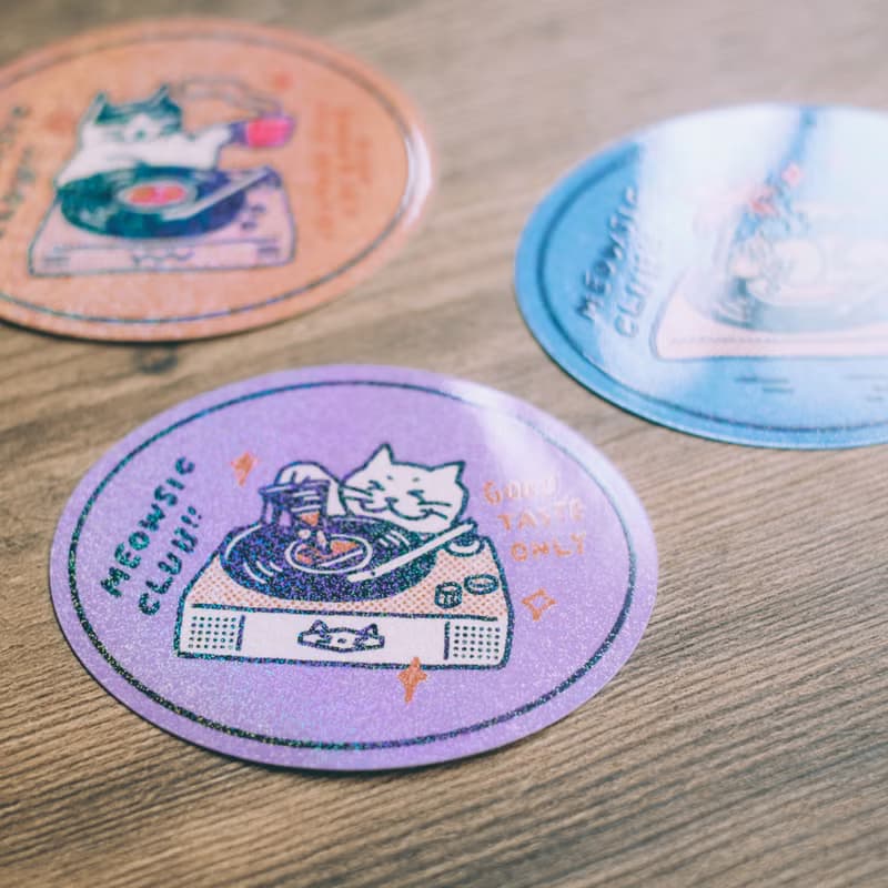 MEOWSIC CLUB 炫炫大貼紙 3入組