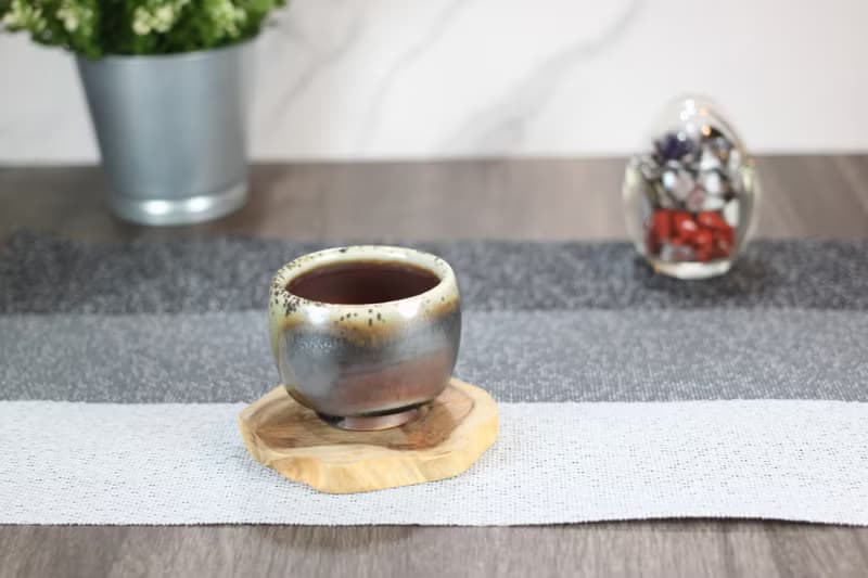 【母親節禮物】100ml 天目釉 柴燒茶杯 鶯歌名家葉敏祥手工作品