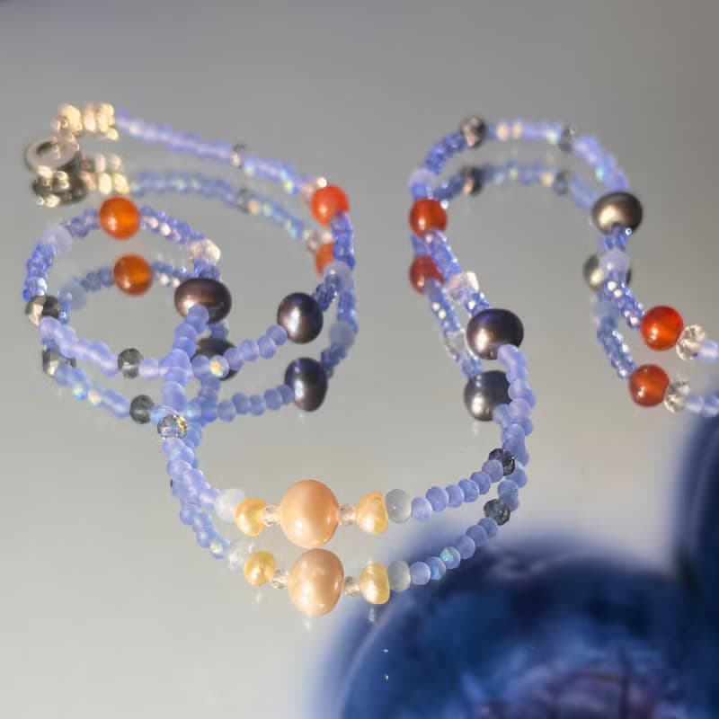 Fruit & Vegetable Collection - 015 Blueberry Pearl Necklace