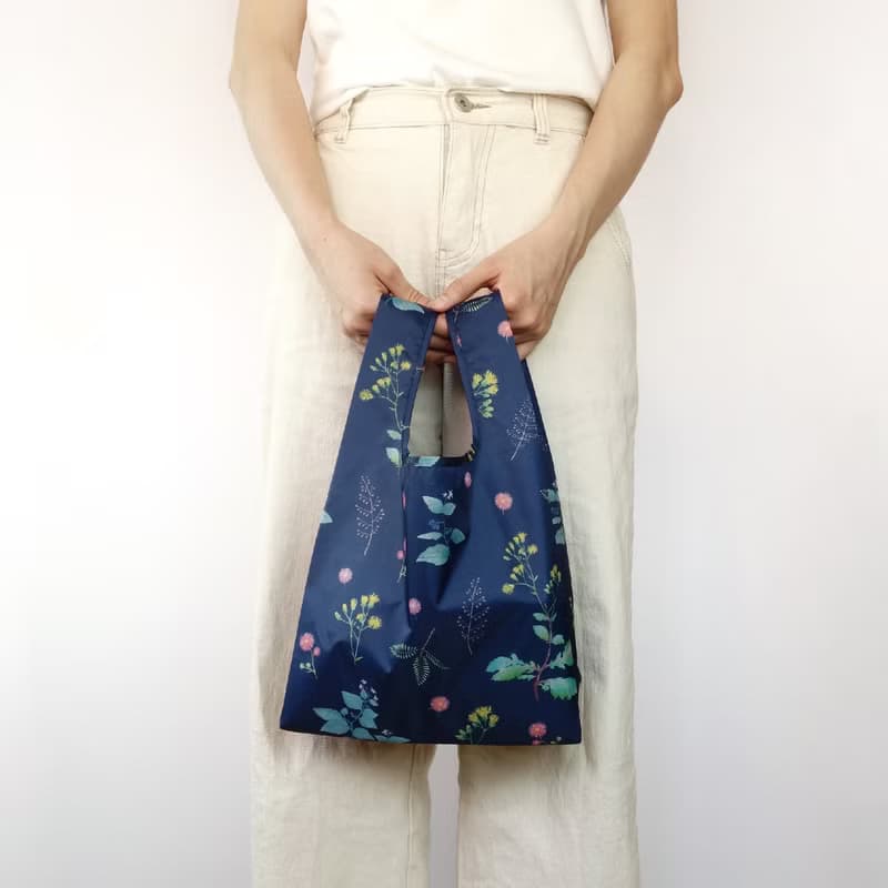 環保購物袋【袋走-生活植物集】附掛袋 可折疊收納