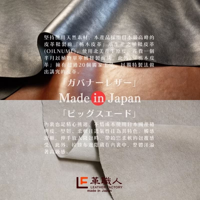 日本製【REFINE II L型拉鍊零錢包】革職人 栃木皮革 短夾 散紙包