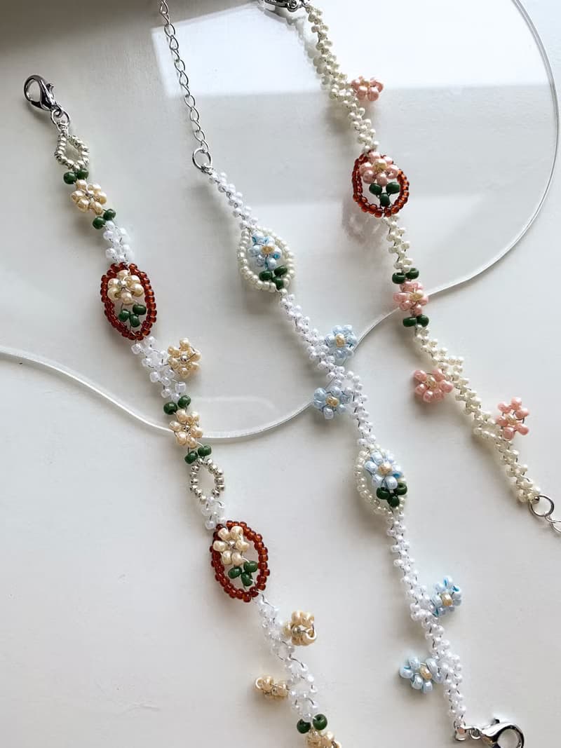 花蔓綺羅  串珠手鍊 手工飾品  純銀鍊