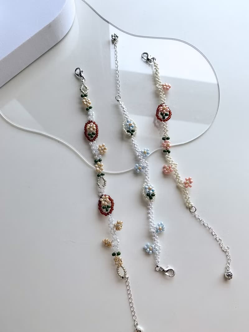 花蔓綺羅  串珠手鍊 手工飾品  純銀鍊