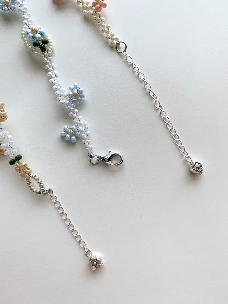 花蔓綺羅  串珠手鍊 手工飾品  純銀鍊