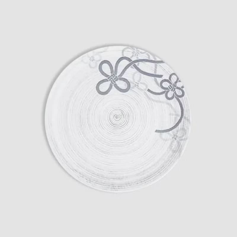 【303select】日本有田燒 雪花釉 紐銀系列 二重高台皿 多尺寸