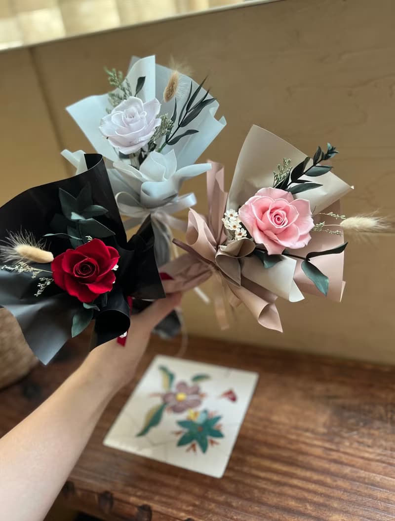 永生花 單隻玫瑰花束 告白花束 求婚花束 情人節花束 永生花 不凋