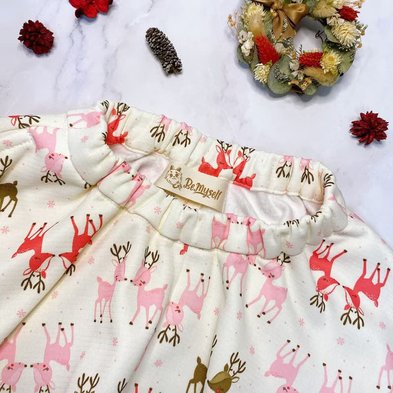 現貨 聖誕節系列-刷毛單口袋短圓裙 麋鹿款