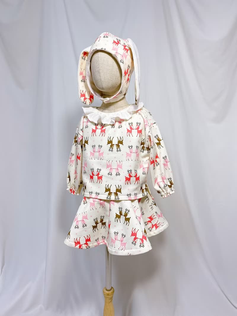 現貨 聖誕節系列-刷毛單口袋短圓裙 麋鹿款