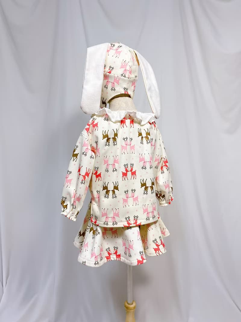 現貨 聖誕節系列-刷毛單口袋短圓裙 麋鹿款