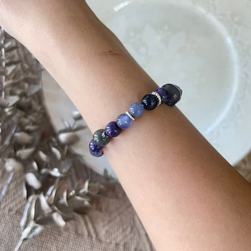 納福骨幹石貔貅彈性手鍊