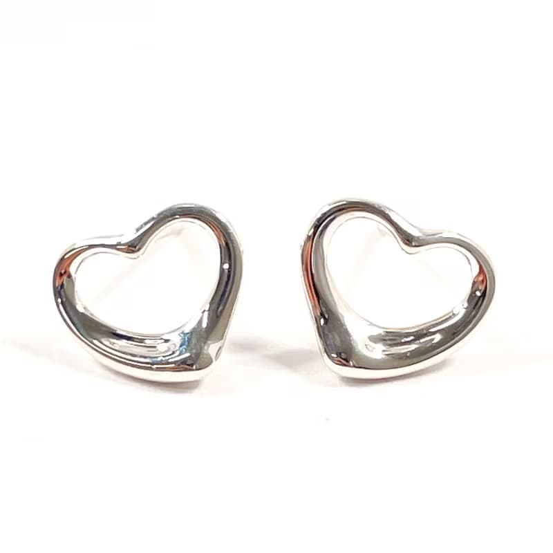 【日本直送 中古美品】ティファニー TIFFANY&Co. ピアス オープンハート エルサペレッティ シルバー925