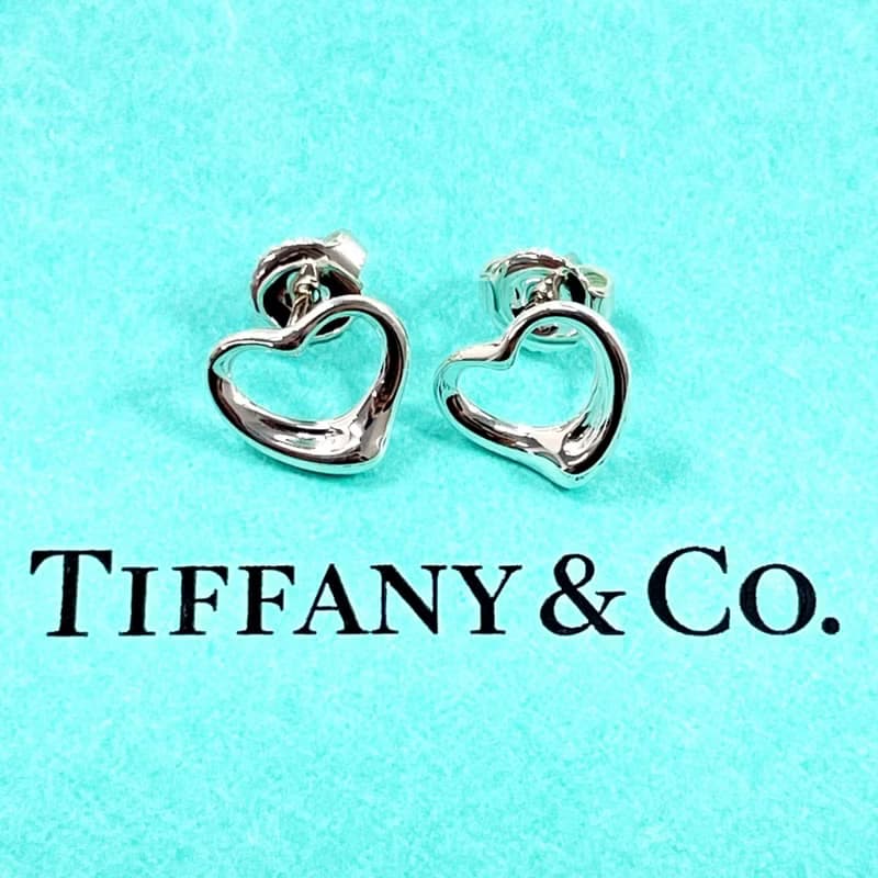 【日本直送 中古美品】ティファニー TIFFANY&Co. ピアス オープンハート エルサペレッティ シルバー925