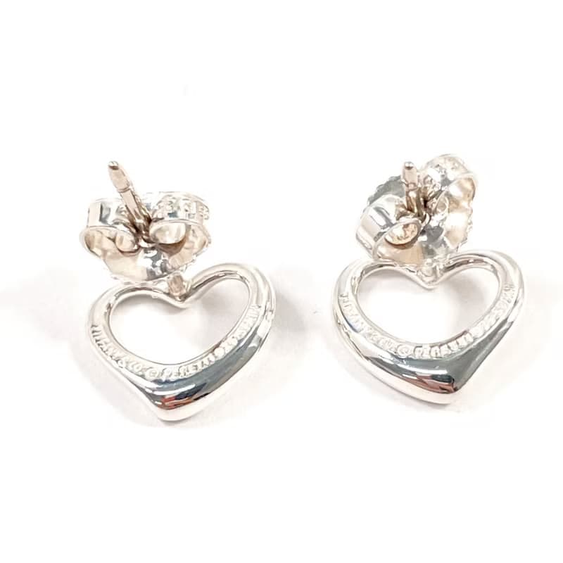 【日本直送 中古美品】ティファニー TIFFANY&Co. ピアス オープンハート エルサペレッティ シルバー925
