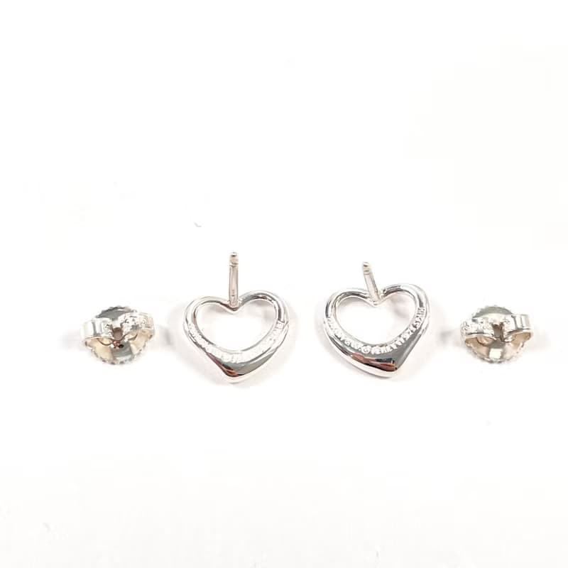【日本直送 中古美品】ティファニー TIFFANY&Co. ピアス オープンハート エルサペレッティ シルバー925