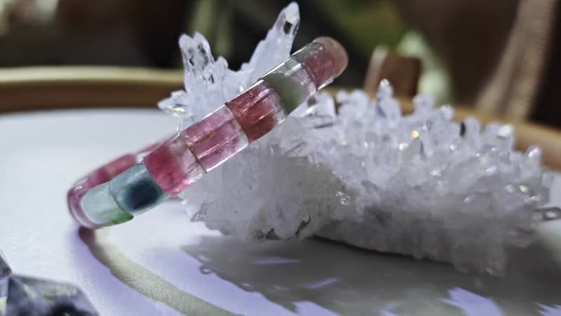 天然西瓜碧茜手排|天然水晶