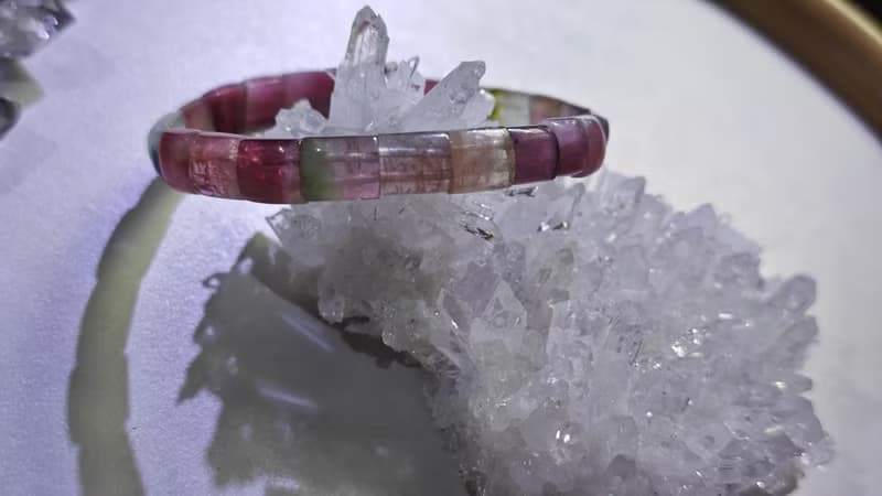 天然西瓜碧茜手排|天然水晶