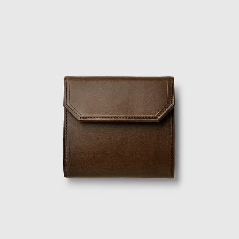 日本豐岡鞄 4U 折錢包 深棕色