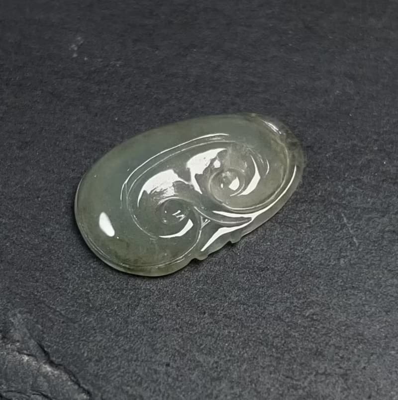 【願‧事事如意】冰綠翡翠如意項鍊 | 天然緬甸玉翡翠A貨 | 送禮