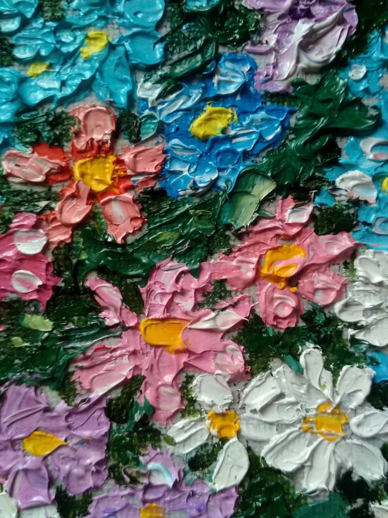 Original oil painting Spring bouquet. 24x18x0,3 cm. Unframed.