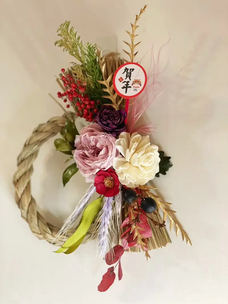 【祈福注連繩】永生花注連繩掛飾/居家佈置/賀年禮/送禮小物