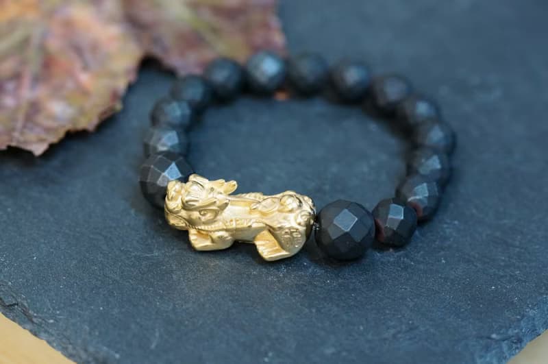 10mm 啞黑赤鐵礦石 + 精鋼貔貅手鍊