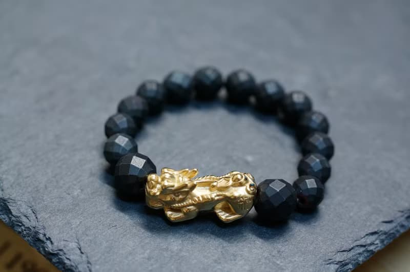 10mm 啞黑赤鐵礦石 + 精鋼貔貅手鍊