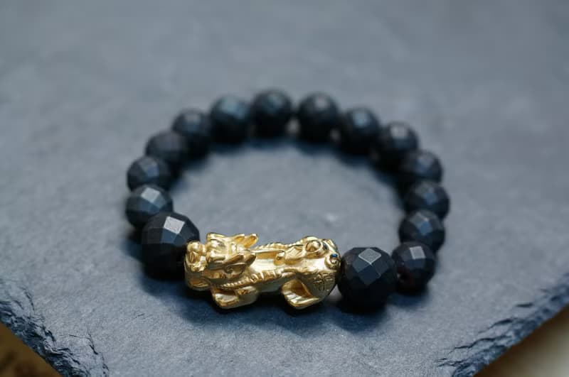 10mm 啞黑赤鐵礦石 + 精鋼貔貅手鍊